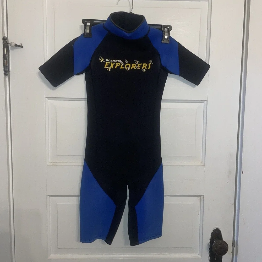 Size 8 Oceanic Explorers Warm Water Shorty Wet Suit For‎ Kids